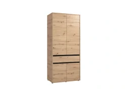 Home affaire Kleiderschrank »Corbet Schlafzimmerschrank, Drehtürenschrank,Wäscheschrank« 93 cm breit, Schublade, Kleiderstange, ABS schutzkanten