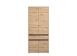 Home affaire Kleiderschrank »Corbet Schlafzimmerschrank, Drehtürenschrank,Wäscheschrank« 93 cm breit, Schublade, Kleiderstange, ABS schutzkanten
