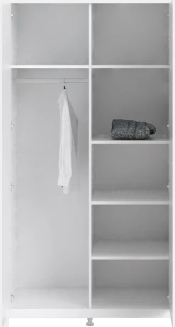 Home affaire Kleiderschrank »Madrid, Drehtürenschrank, Aufbewahrung Kasten Schrank Stauraum« 2türiger Schrank mit 5 Einlegeböden und Kleiderstange, Breite 102 cm