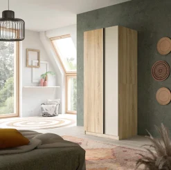 Home affaire Kleiderschrank »BENDINGO, Schlafzimmerschrank, Schrank, Garderobenschrank« OTTO BESTSELLER, Garderobe & Schlafzimmer,Breite 80cm, Eiche NB, 2-türig, inkl 1 Kleiderstange und 1 Ablageboden