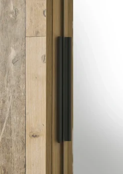 Home affaire Kleiderschrank »SHERWOOD Schlafzimmerschrank mit Spiegel ,2 Schubladen, Wäscheschrank« Schiebetüren mit Scheunentorbeschlag aus Metall, B/T/H 161/63/209cm