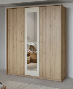 Home affaire Kleiderschrank »Bitry, Wäscheschrank incl. kompletter Innenausstattung« Kleiderschrank, verstellbare Einlegeböden 22 mm stark, tolle Holzoptik