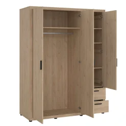 Home affaire Kleiderschrank »Mira Kleiderschrank mit 2 Türen, Spiegeltür & 2 Schubladen« 2 Türen und 1 Spiegeltür für mehr Komfort
