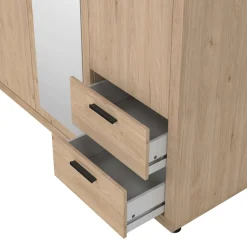Home affaire Kleiderschrank »Mira Kleiderschrank mit 2 Türen, Spiegeltür & 2 Schubladen« 2 Türen und 1 Spiegeltür für mehr Komfort