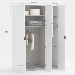 Home affaire Kleiderschrank »AMETISTA, Drehtürenschrank, designgeformten Fronten« Made in Italy, hochglanz lackiert, Basisausführung, Zubehör extra