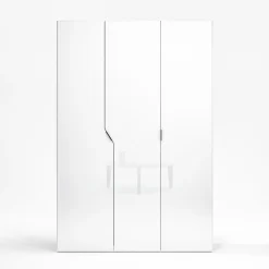 Home affaire Kleiderschrank »AMETISTA, Drehtürenschrank, designgeformten Fronten« Made in Italy, hochglanz lackiert, Basisausführung, Zubehör extra