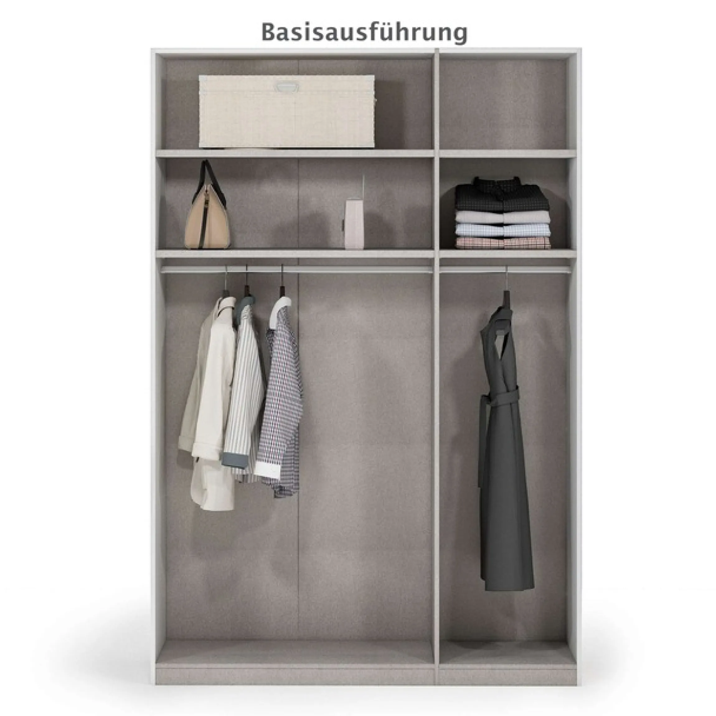 Home affaire Kleiderschrank »AMETISTA, Drehtürenschrank, designgeformten Fronten« Made in Italy, hochglanz lackiert, Basisausführung, Zubehör extra