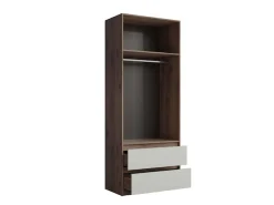 Home affaire Kleiderschrank »GERMO mit 1 Einlegeböde, 2 Schubladen, 1 Kleiderstange, 90/51/230cm« Garderobe mit 2 Drehtüren, Wäscheschrank mit viel Stauraum
