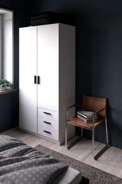 Home affaire Kleiderschrank »Sprint, viel Stauraum, robuste Qualität, 3 Breiten 98, 147, 195 cm« Breite 98,5/147 oder 195,5 cm, je mit Einlegeböden und Kleiderstange