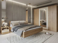 Home affaire Kleiderschrank »Bitry, Wäscheschrank incl. kompletter Innenausstattung« Kleiderschrank, verstellbare Einlegeböden 22 mm stark, tolle Holzoptik