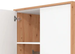 Home affaire Kleiderschrank »Varadero, FSC®-zertifizierter Holzwerkstoff, Made in Europe« 2-türig, 80,5/53/203,5cm, weiß-eichefarben