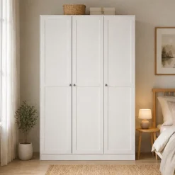 Home affaire Kleiderschrank »Billund, skandinavischen Design & viel Stauraum, 2 Breiten 145/195 cm« Viel Stauraum mit Böden & Kleiderstange, praktische Aufteilung