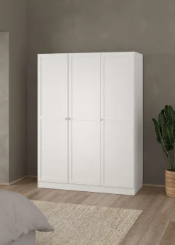 Home affaire Kleiderschrank »Billund, skandinavischen Design & viel Stauraum, 2 Breiten 145/195 cm« Viel Stauraum mit Böden & Kleiderstange, praktische Aufteilung