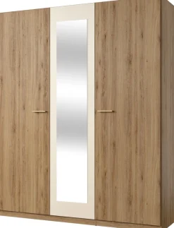 Home affaire Kleiderschrank »Bitry, Wäscheschrank incl. kompletter Innenausstattung« Kleiderschrank, verstellbare Einlegeböden 22 mm stark, Spiegeltür