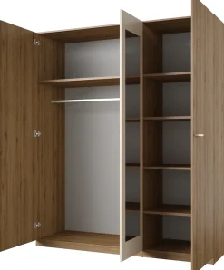 Home affaire Kleiderschrank »Bitry, Wäscheschrank incl. kompletter Innenausstattung« Kleiderschrank, verstellbare Einlegeböden 22 mm stark, Spiegeltür