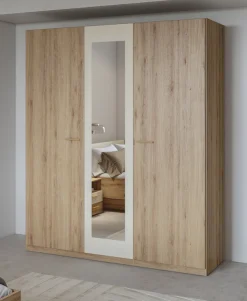 Home affaire Kleiderschrank »Bitry, Wäscheschrank incl. kompletter Innenausstattung« Kleiderschrank, verstellbare Einlegeböden 22 mm stark, Spiegeltür