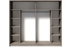 Home affaire Kleiderschrank »PRESSAC mit viel Stauraum, 10 Fächer, 2 Kleiderstangen, Breite 230cm« Garderobe mit 2 Schiebetüren und Spiegel, Maße B/T/H: 230/62/215 cm
