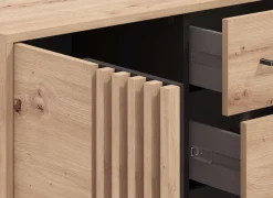 Home affaire Kommode »Ascalon Sideboard, Breite 138 oder 93 cm, mit ABS Schutzkanten« 3D Optik durch Lamellen/ Paneele, FSC-zertifizierter Holzwerkstoff