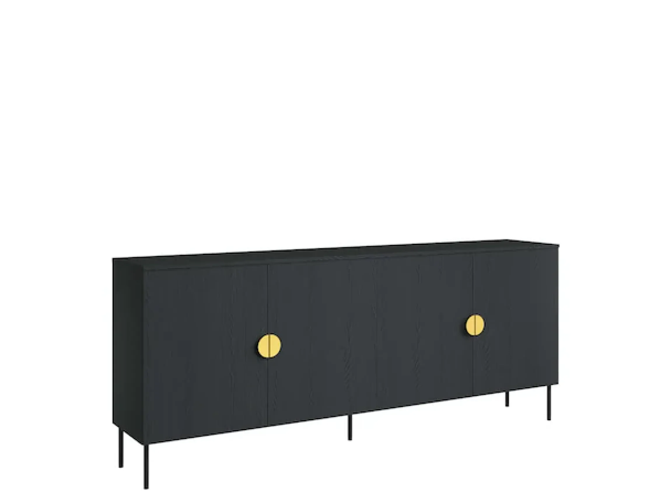 Home affaire Kommode »BELLOT Sideboard mit 4 Fächer, 4 Türen, B/T/H: 213/40/87,6 cm« Schubkastenkommode mit Metallgriffen und viel Stauraum