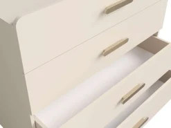 Home affaire Kommode »CLAREI Sideboard mit 4 Schubladen, Maße B/H/T: 100/92/44 cm« Schubkastenkommode mit goldenen Kunststoffgriffe, viel Stauraum