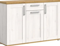 Home affaire Kommode »COSENZA, Breite 137 cm, 3 Türen, 1 Schubkasten« in Landhausoptik, Anrichte, Schrank, Sideboard