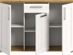 Home affaire Kommode »COSENZA, Breite 137 cm, 3 Türen, 1 Schubkasten« in Landhausoptik, Anrichte, Schrank, Sideboard