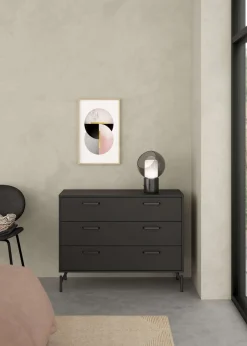Home affaire Kommode »Dana, Aufbewahrung, Schubladenschrank, Stauraum« Sideboard mit 3 Schubladen, Metallbeine, Breite 99 cm