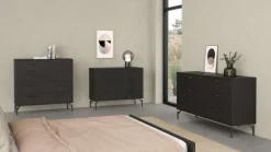 Home affaire Kommode »Dana, Aufbewahrung, Schubladenschrank, Stauraum« Sideboard mit 3 Schubladen, Metallbeine, Breite 99 cm