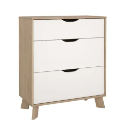 Home affaire Kommode »Ikast, Schubladenschrank, Aufbewahrung, Stauraum« 3 Schubladen, Eingriffsmulden, Breite 79 cm