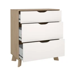 Home affaire Kommode »Ikast, Schubladenschrank, Aufbewahrung, Stauraum« 3 Schubladen, Eingriffsmulden, Breite 79 cm