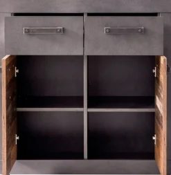 Home affaire Kommode »Ilana« Kommode mit 2 Türen & 2 Schubladen - (B/T/H) 82/37/86 cm