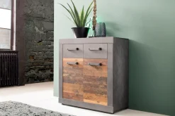 Home affaire Kommode »Ilana« Kommode mit 2 Türen & 2 Schubladen - (B/T/H) 82/37/86 cm