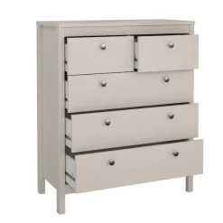 Home affaire Kommode »Madrid, Aufbewahrung, Schubladenschrank, Stauraum« Skandinavisches Design, Wahlweise Leder- oder Metallgriffe