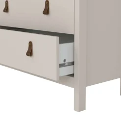 Home affaire Kommode »Madrid, Aufbewahrung, Schubladenschrank, Stauraum« Skandinavisches Design, Wahlweise Leder- oder Metallgriffe