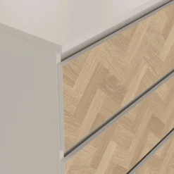 Home affaire Kommode »Maise in Holzoptik mit elegantem Fischgrätmuster« Fischgrätdekorfronten für einen modernen Wohnstil