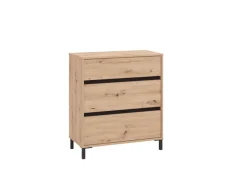Home affaire Kommode »Marron, Schubkastenkommode, Höhe 90 cm, Breite 80 cm« Breiten 80 cm, mit geräumigen Schubladen