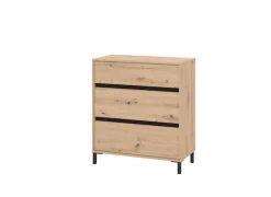 Home affaire Kommode »Marron, Schubkastenkommode, Höhe 90 cm, Breite 80 cm« Breiten 80 cm, mit geräumigen Schubladen