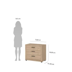Home affaire Kommode »Mira Kommode mit 3 Schubladen« Kompakte Größe mit viel Stauraum