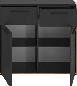 Home affaire Kommode »MUSTA, Breite: 95cm, 2 Schubkästen, 2 Türen, 4 Fächer« Anrichte, Sideborad, Highboard, Schrank, Schuhkommode, Flurkommode