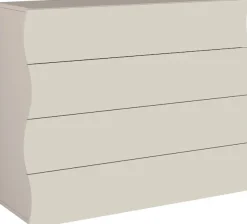 Home affaire Kommode Onda, 89cm breit, Kaschmir matt, mit 4 Schubladen, Made in Italy