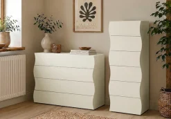 Home affaire Kommode Onda, 89cm breit, Kaschmir matt, mit 4 Schubladen, Made in Italy