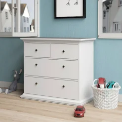 Home affaire Kommode »Paris, Aufbewahrung, Schubladenschrank, Stauraum« mit 4 Schubladen, Breite 96 cm, Höhe 87 cm