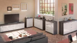 Home affaire Kommode »SIENA, Breite 165cm, 4 Türen, 4 Schubkästen, 8 Einlegeböden, 12 Fächer« hochwertige Rillenfräsung in MDF Front,Schuhkommode, Schuhschrank, Anrichte, Sideboard