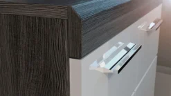 Home affaire Kommode »SIENA, Breite 165cm, 4 Türen, 4 Schubkästen, 8 Einlegeböden, 12 Fächer« hochwertige Rillenfräsung in MDF Front,Schuhkommode, Schuhschrank, Anrichte, Sideboard