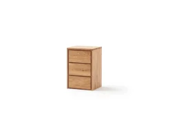 Home affaire Kommode »Zetra Nachtkommode, Nachttisch, 3 Schubladen mit Soft-Close-Function« Fertig montiert, Eiche Massivholz, Breite 47 cm