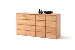 Home affaire Kommode »Zetra Schubladenschrank, 4x Schublade/4x Tür mit Soft-Close-Function« Fertig montiert, Eiche Massivholz, Breite 172 cm
