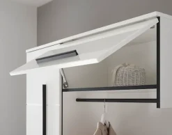 Home affaire Kompaktgarderobe »Cantara Flurgarderobe, modern, 2 Farben, 111 cm breit« 2 Stk. tlg. unterschiedliche Stauraummöglichkeiten, inkl. Sitzkissen
