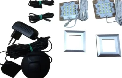Home affaire LED Unterbauleuchte LED-Board 2 Stk. Kaltweiß LED Unterbauspots mit kalt-weißem Licht - Mit Fußschalter