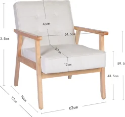Home affaire Loungesessel »MENONRI mit Armlehnen aus Massivholz« Relaxsessel, Lese-Sessel, Cocktailsessel in Cord und Webstoff