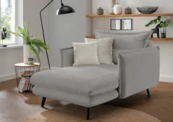 Home affaire Loveseat »Lazio, 111 cm breit, modern und bequem« Webstoff, inkl. Rücken- und Zierkissen